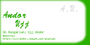 andor ujj business card